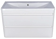 Тумба с раковиной Style Line Атлантика 100 подвесная антискрейч белая матовая