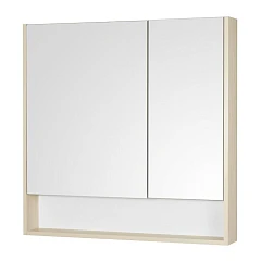 Зеркало-шкаф Aquaton Сканди 90 белый/дуб верона
