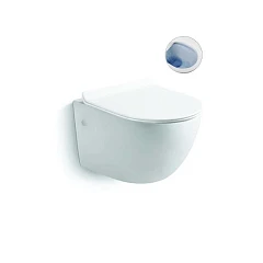 Подвесной унитаз Vincea Globo 36,5*48,5 безободковый с крышкой-сиденьем микролифт Slim