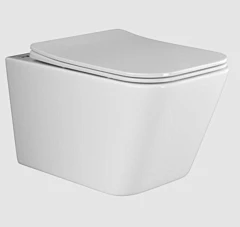 Подвесной унитаз Ceramicanova Metric CN3007 34,5*51 Rimless безободковый с крышкой-сиденьем микролифт Slim