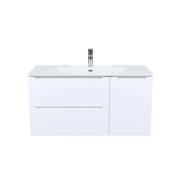 Тумба с раковиной Iddis Edifice 100 белый глянец подвесная