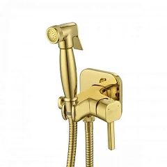 Гигиенический душ со смесителем Lemark Solo LM7165G скрытый монтаж глянцевое золото