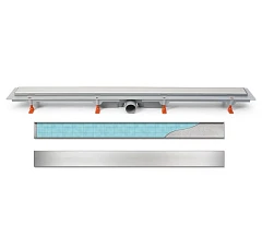 Душевой лоток MCH/Veconi Klasik/Floor V650K с основой под плитку боковой выпуск хром