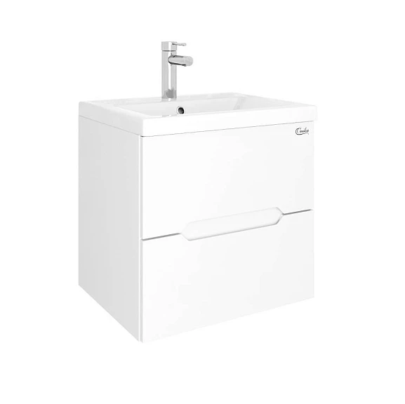 Тумба под раковину Onika Айленд 50 белый глянец