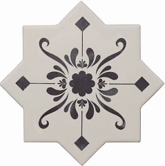 Керамогранит Cevica Becolors 13,25*13,25 Star Decoro Stencil Navy