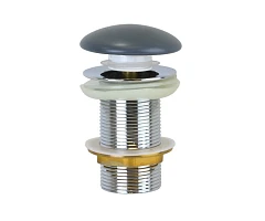 Донный клапан для раковины Bronze DE Luxe 1002DGM click-clack без перелива темно-серый