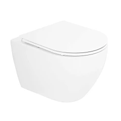 Подвесной унитаз Cezares Stylus-Tor 36,5*51 безободковый с системой смыва Торнадо с крышкой-сиденьем микролифт Slim