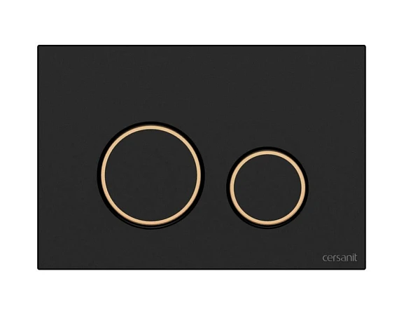 Клавиша смыва Cersanit Twins черная матовая