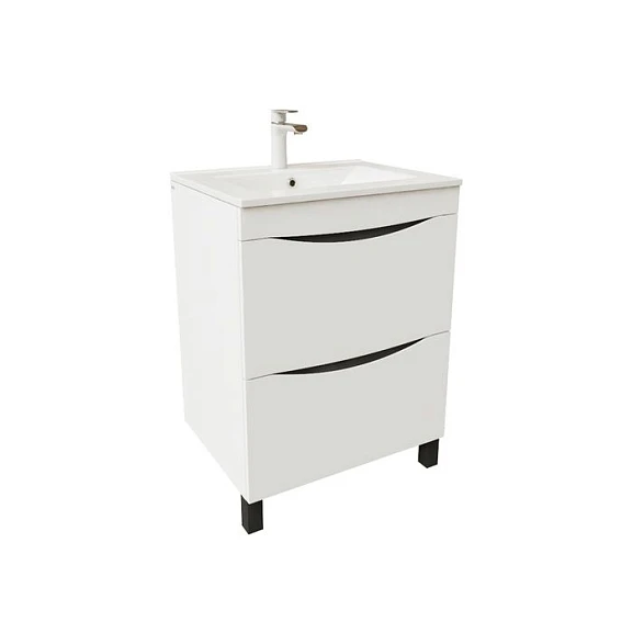 Тумба с раковиной Iddis Cloud 60 белая напольная