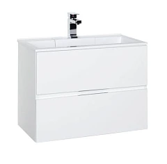 Тумба с раковиной Aquanet Алвита 70 белый глянец