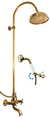 Душевая стойка Rav Slezak Morava Retro MK159.5/3SM с изливом бронза