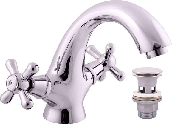 Смеситель Rav Slezak Morava Retro MK129.5 для раковины с донным клапаном хром