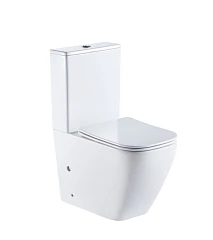 Унитаз-компакт Ceruttispa MiMi 38*62 безободковый с крышкой-сиденьем микролифт Slim