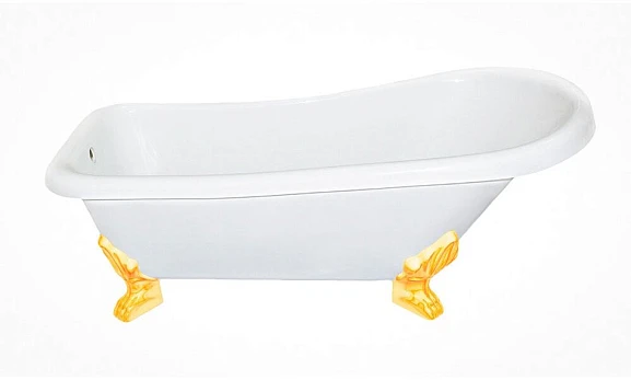 Ванна из искусственного камня Esse Santorini 171х78 ножки золото (комплект)