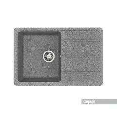 Кухонная мойка Aquaton Аманда 78*51 гранитная крошка серая с крылом