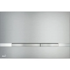 Клавиша смыва AlcaPlast Stripe хром двойная