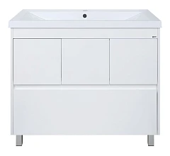 Тумба с раковиной Misty Алиса 90 напольная белая