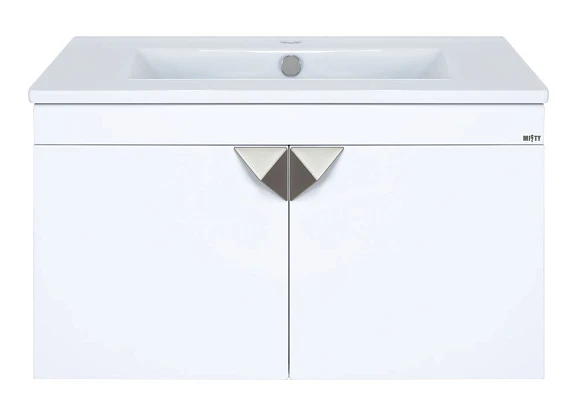 Тумба с раковиной Misty Сахара 75 белая
