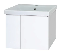 Тумба с раковиной Misty Лира 50 белая подвесная