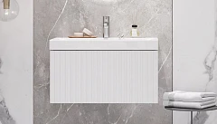 Тумба под раковину Velvex Compo 70 белая подвесная