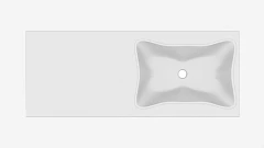 Полувстраиваемая раковина Stella Polar Кредо 120 L/R белая для установки над стиральной машиной