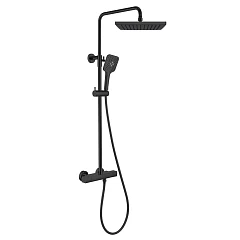 Душевая стойка Vincea Next VSFS-1N0TMB с термостатом черный матовый