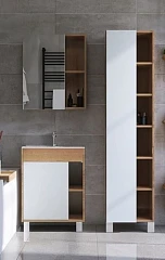 Комплект мебели Viant Бостон 50 дуб вотан/белый матовый VBOS50CO-T1ST (раковина Como 50)