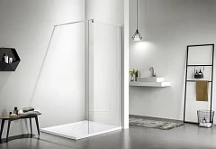 Душевая перегородка Aquatek Walk-in с держателем AQ WIW 12020CH 120*200 L/R профиль хром, стекло прозрачное без поддона