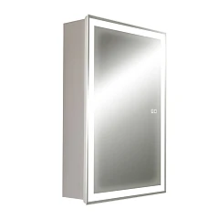 Зеркало-шкаф Silver Mirrors Киото-2 50 Flip сенсорный выключатель с Led-подсветкой и антизапотеванием L/R