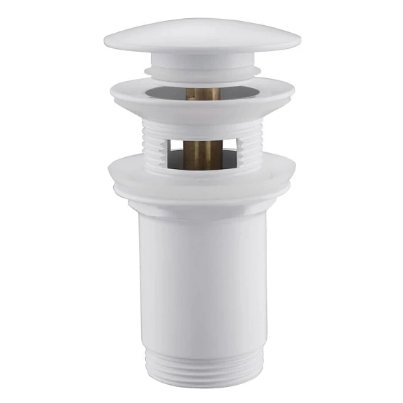 Донный клапан ABBER AF0010W с переливом, белый