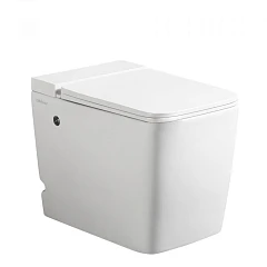 Приставной унитаз ABBER Rechteck AC1212P 36,5*60 с крышкой-сиденьем микролифт Slim, с импульсным сливом