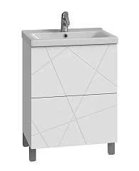 Тумба с раковиной Vigo Geometry 50 белая глянцевая