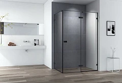 Душевой уголок Cezares BELLAGIO-AH-1-140/100-C-NERO 140*100*197 L/R без поддона