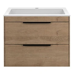 Тумба с раковиной Vincea Chiara 2D 60 дуб натуральный (белая раковина)