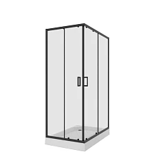 Душевое ограждение Niagara Nova NG-6881-08 BLACK 100*80*197,5 L/R прямоугольник с поддоном