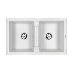 Кухонная мойка Paulmark Tandem PM238150-WH 81*50 белая