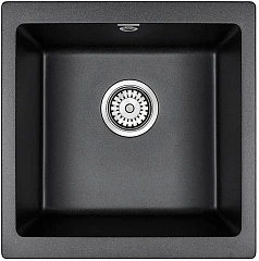 Кухонная мойка Paulmark Gera PM104546-BLM 45*46 черный металлик