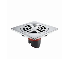 Душевой трап Orange TR01-002cr 10*10 вертикальный выпуск хром глянец