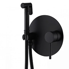 Гигиенический душ со смесителем ABBER Emotion AF8826B скрытый монтаж черный матовый