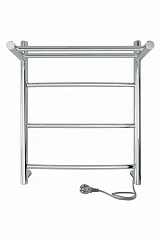 Электрический полотенцесушитель Indigo Arc 40*50 L/R с полкой серебристый