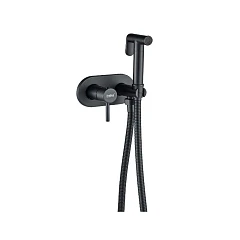 Гигиенический душ со смесителем Haiba HB5515-7 скрытый монтаж черный матовый