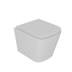 Подвесной унитаз DQ Berlin DT1436516 34*49 безободковый Торнадо с крышкой-сиденьем микролифт белый