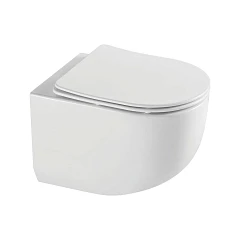 Подвесной унитаз Vincea Globo VT1-52T 36*49,5 с системой смыва Торнадо с крышкой-сиденьем микролифт Slim