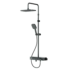 Душевая стойка AM.PM Func F078F722 черный со смесителем-полкой 