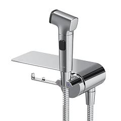 Гигиенический душ со смесителем AM.PM Func F0H8F900 с прогрессивным картриджем с полочкой скрытый монтаж хром