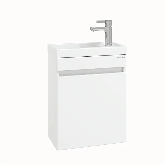 Тумба с раковиной Onika Милтон 45 белый глянец