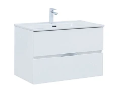 Тумба под раковину Aquanet Алвита New 80 2 ящика, белый матовый