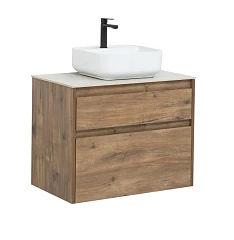 Тумба с раковиной Aquanet Nova Lite 75 дуб рустикальный (2 ящика) (раковина City-2)