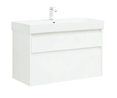 Тумба под раковину Aquanet Nova Lite 100 (Slim Synergy) белый глянец (2 ящика)