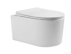 Подвесной унитаз Art&Max Rimini 37*49 безободковый с крышкой-сиденьем микролифт AM204SC